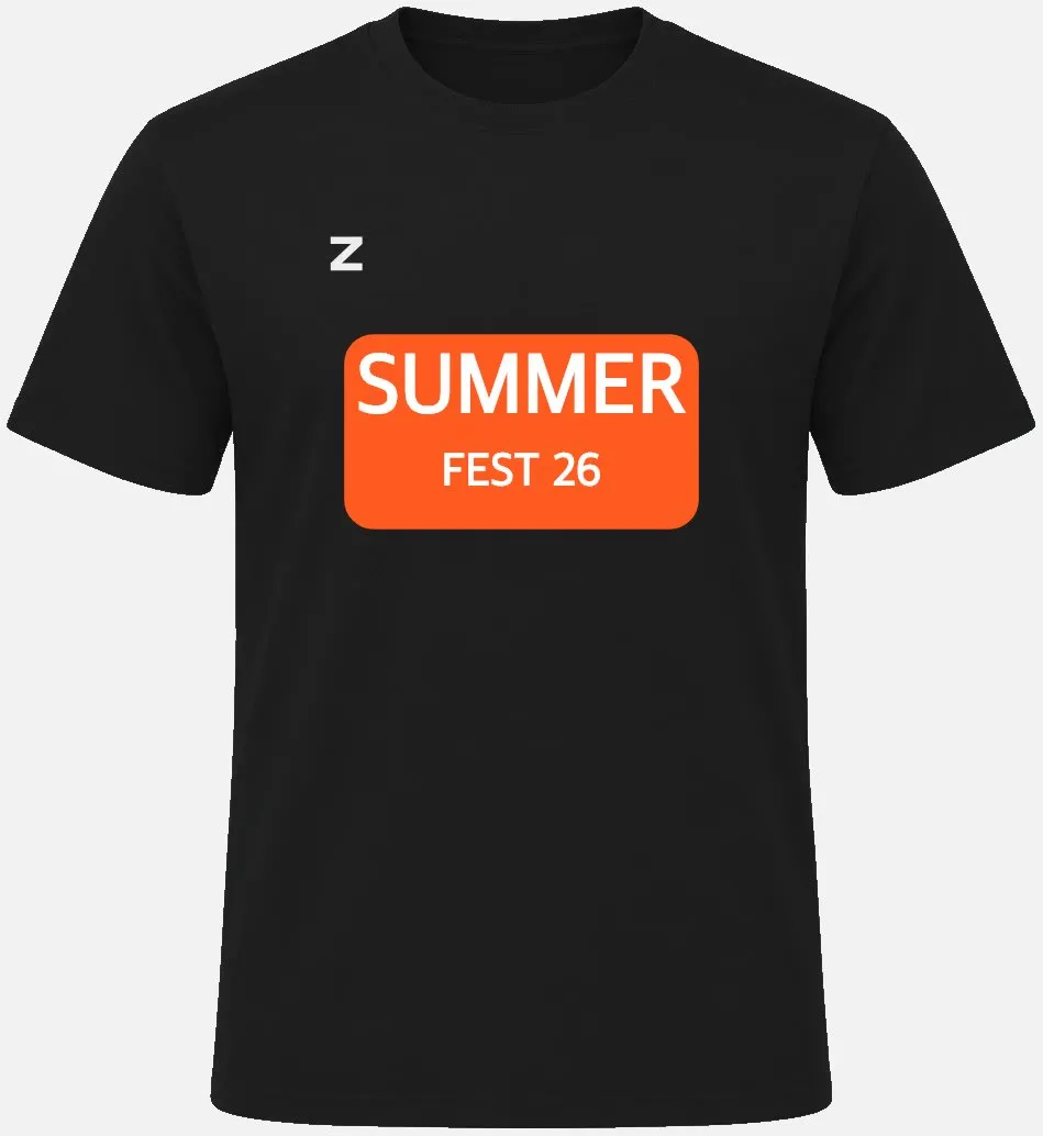 Propozycja z oferty: czarna koszulka z nadrukiem SUMMER FEST 26
